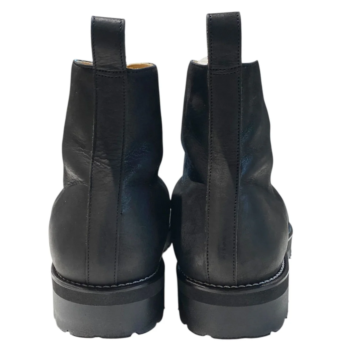 PULL TAB ZIP BOOTS VibramヴィブラムソールセンターZIPレザーブーツ靴 - Image 4