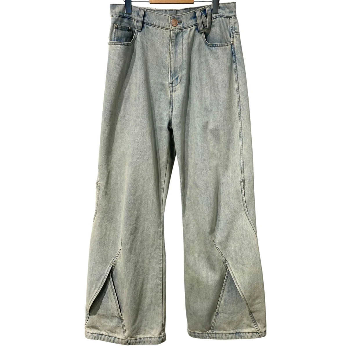 25SSWashed Selvedge DenimウォッシュドVINTAGE加工ワイドデニムパンツ