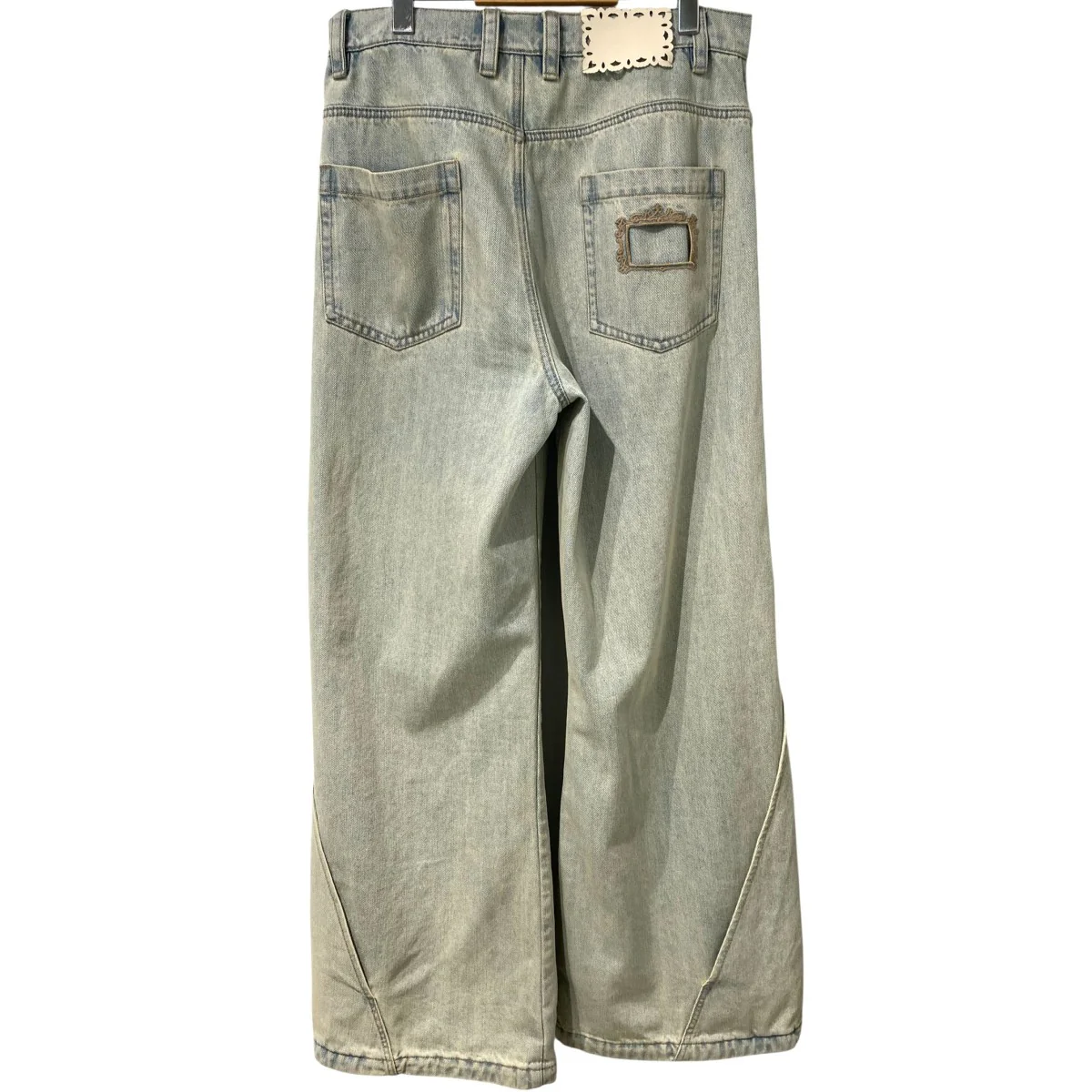 25SSWashed Selvedge DenimウォッシュドVINTAGE加工ワイドデニムパンツ - Image 3