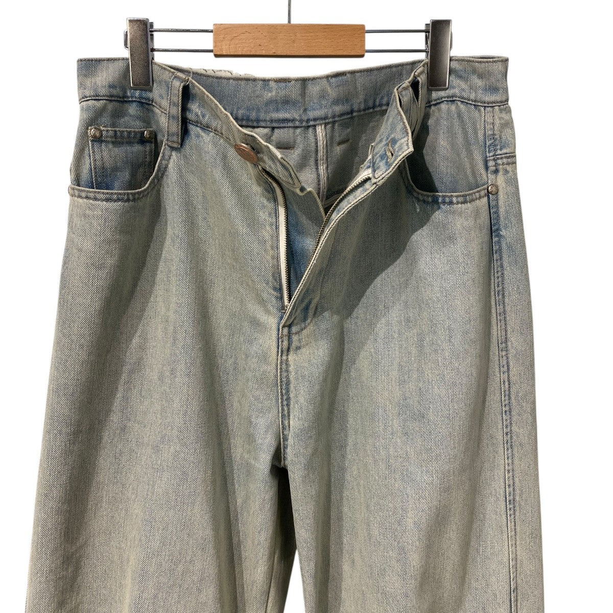 25SSWashed Selvedge DenimウォッシュドVINTAGE加工ワイドデニムパンツ - Image 6