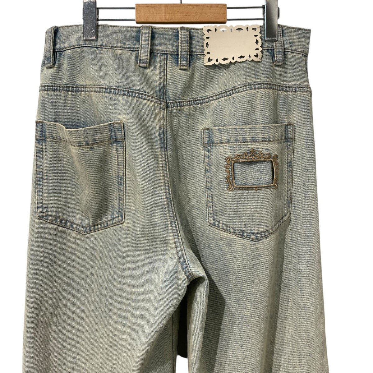 25SSWashed Selvedge DenimウォッシュドVINTAGE加工ワイドデニムパンツ - Image 7