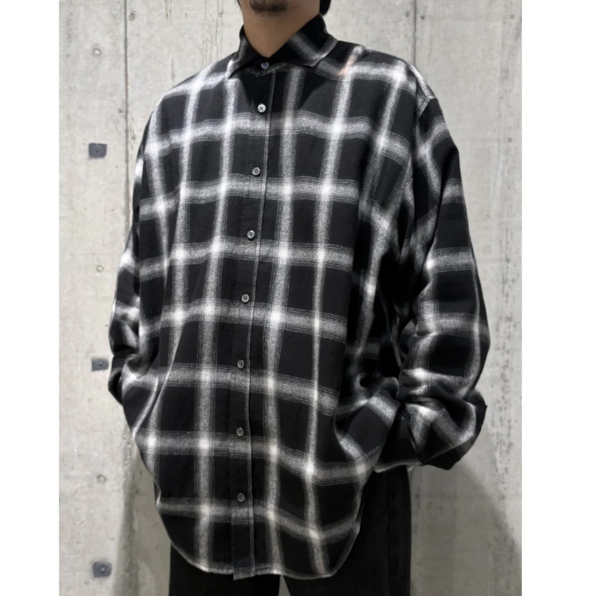 BIG WILLY DRESS SHIRTオーバーサイズオンブレチェックシャツ - Image 2