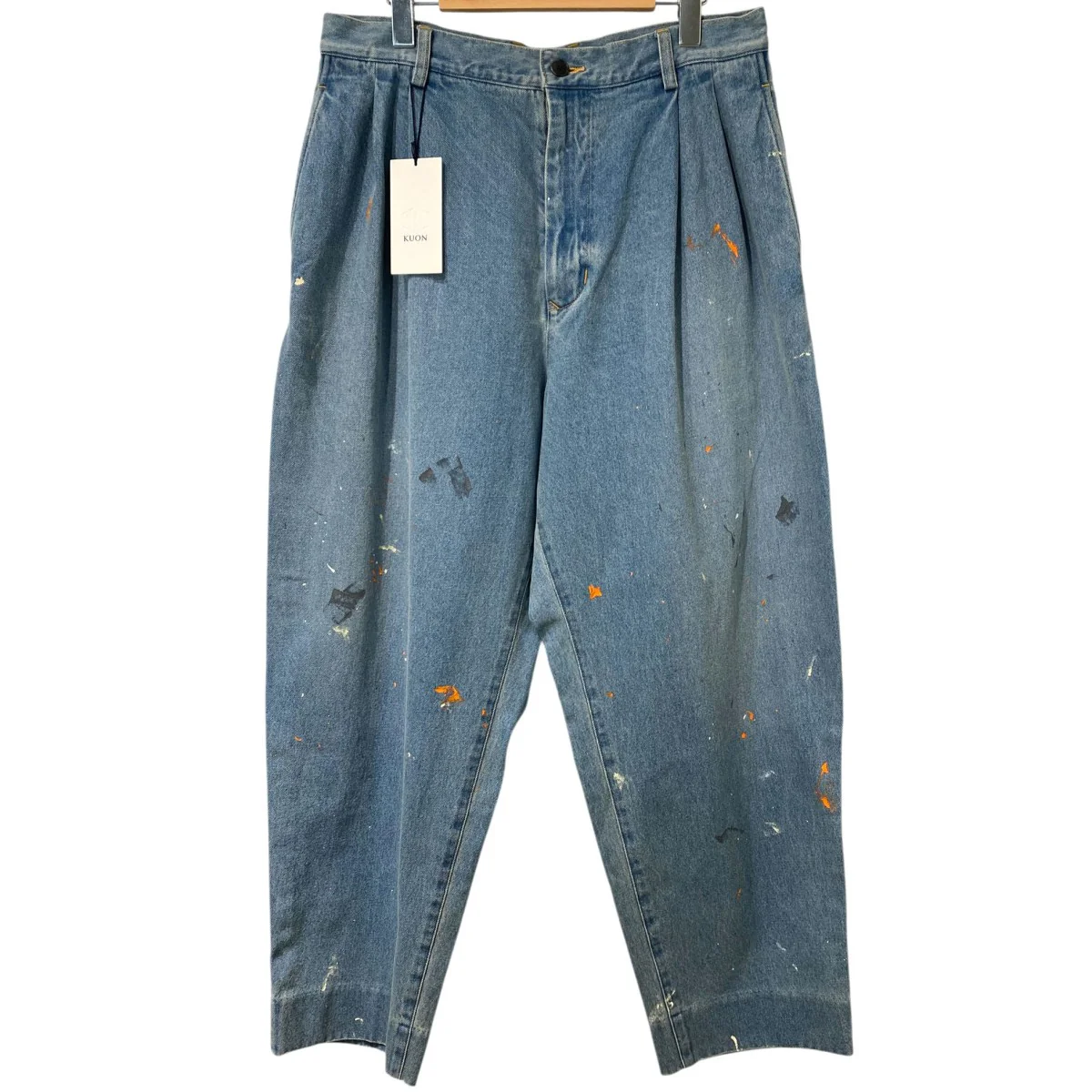 25AWDenim Tapered Trousers (Paint-Splattered)デニムテーパードペイントスプレー加工パンツ