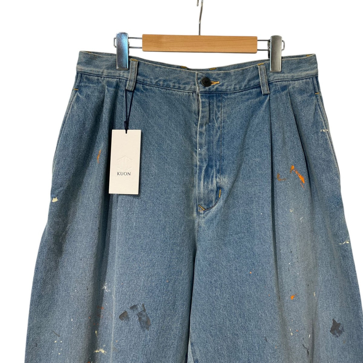 25AWDenim Tapered Trousers (Paint-Splattered)デニムテーパードペイントスプレー加工パンツ - Image 4