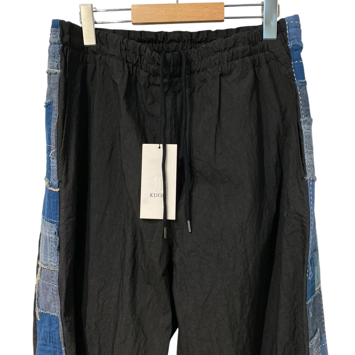Fanage Cotton／Nylon Track Trousers BORO襤褸ライントラックパンツ - Image 4