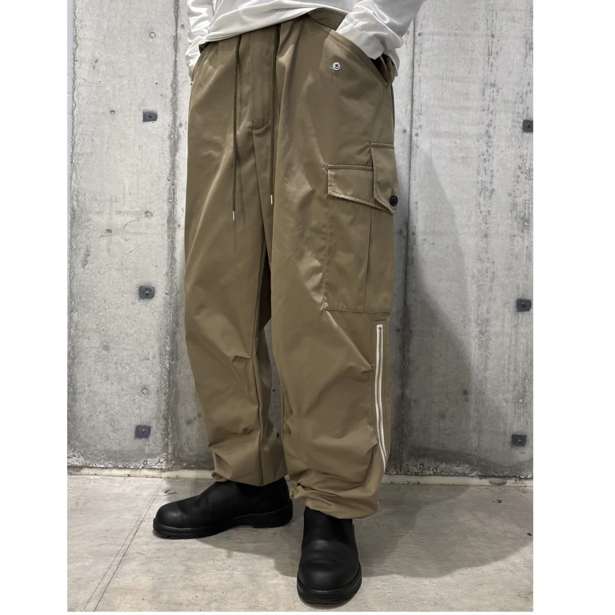 25AWCARGO-WRN サイドZIPポリカーゴイージーパンツ - Image 2