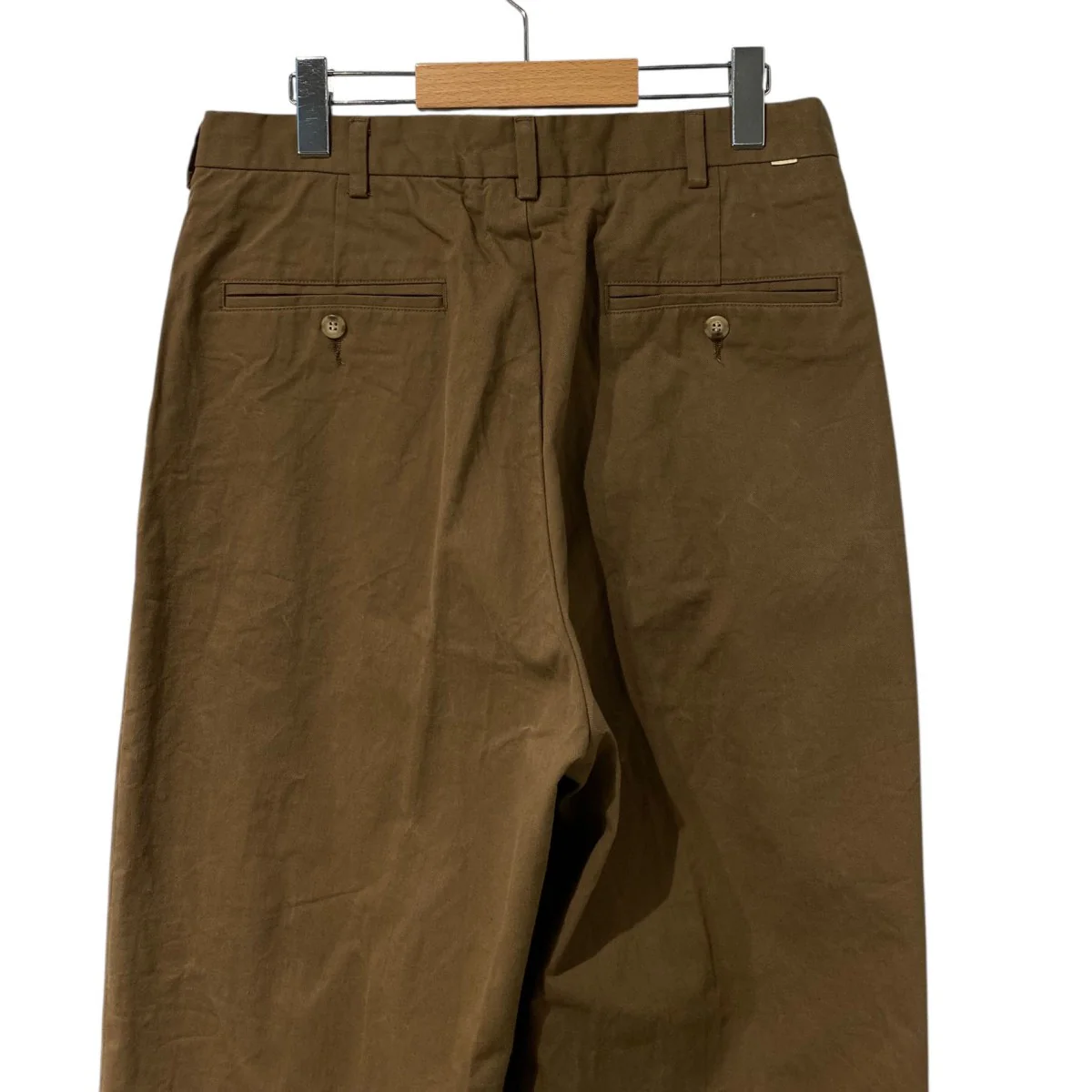One Tuck Wide Chino Pantsバイオウォッシュ加工Vintageヴィンテージワイドチノパンツ - Image 7