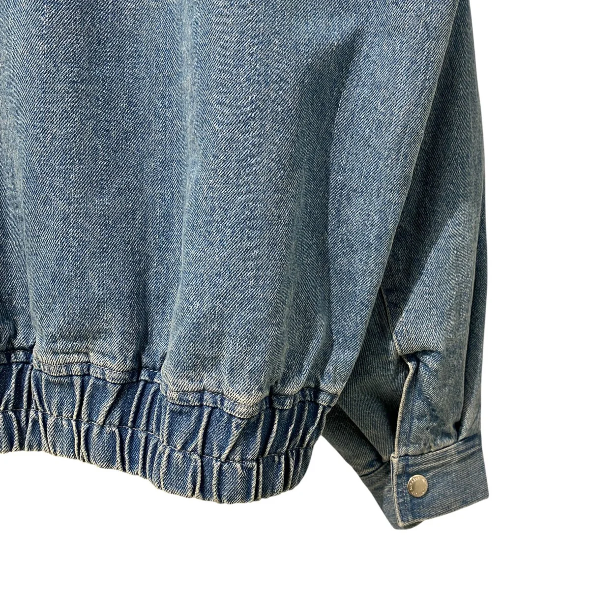 25FWHooded Utility Jacket Denimフード取り外し可能USED加工クラシックロゴデニムジャケット - Image 7