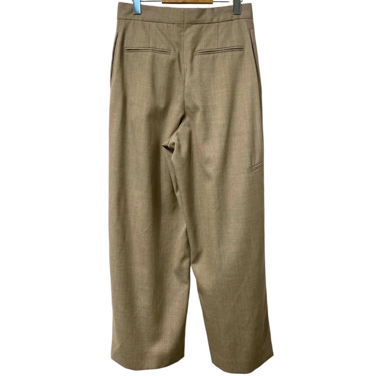 25AWPleated Tailored Trousersインタックワイドストレートウールスラックス - Image 3