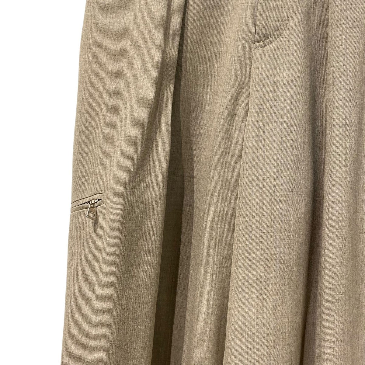 25AWPleated Tailored Trousersインタックワイドストレートウールスラックス - Image 5