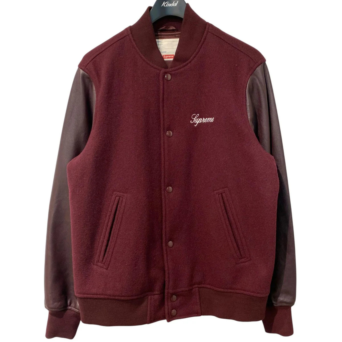 15FWWool Varsity Crew Jacketスタジャンレザー切替ジャケット - Image 2