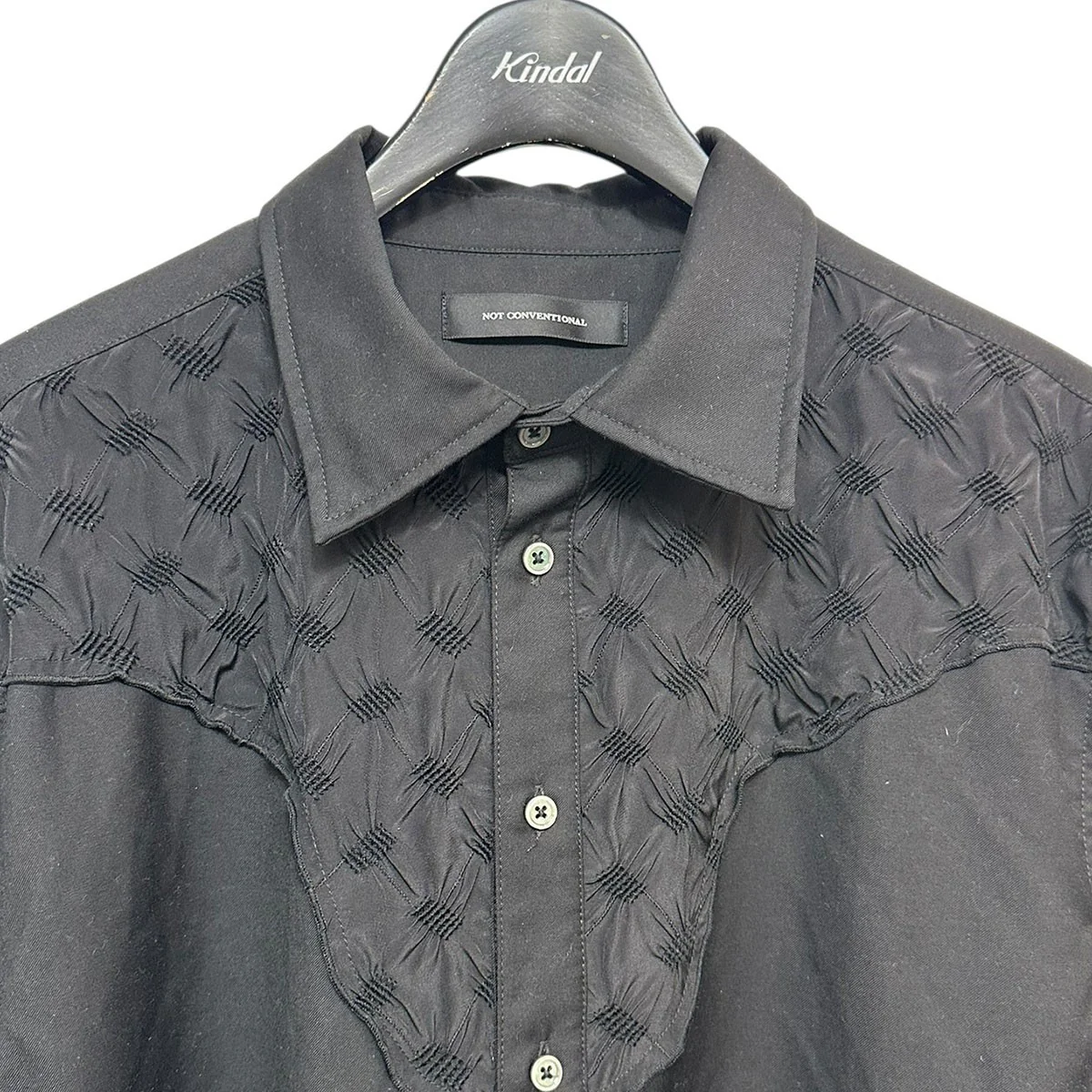 Western Yoke Cord Lace ShirtウエスタンヨークシャツN22-053-BLK - Image 3