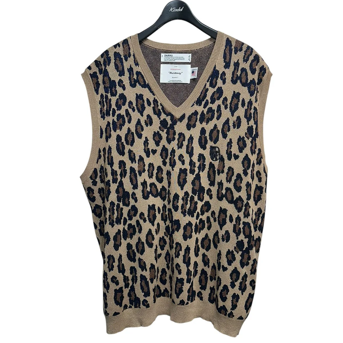 Oversized Lame Knit Vestオーバーサイズラメニットベスト23SS K-7