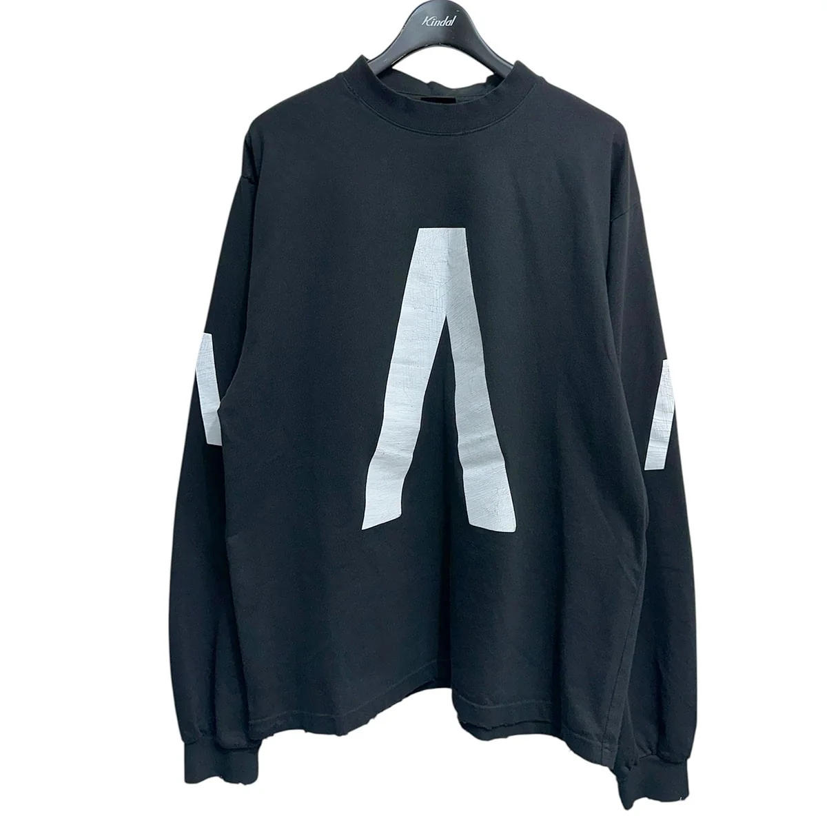 24SSMusic Archive Series Connected L／S T-Shirtダメージ加工プリント長袖Tシャツ781245 TQVA1