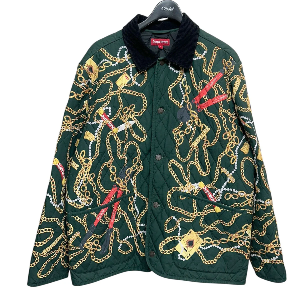 20AWChains Quilted Jacketチェーンプリントキルティングジャケット