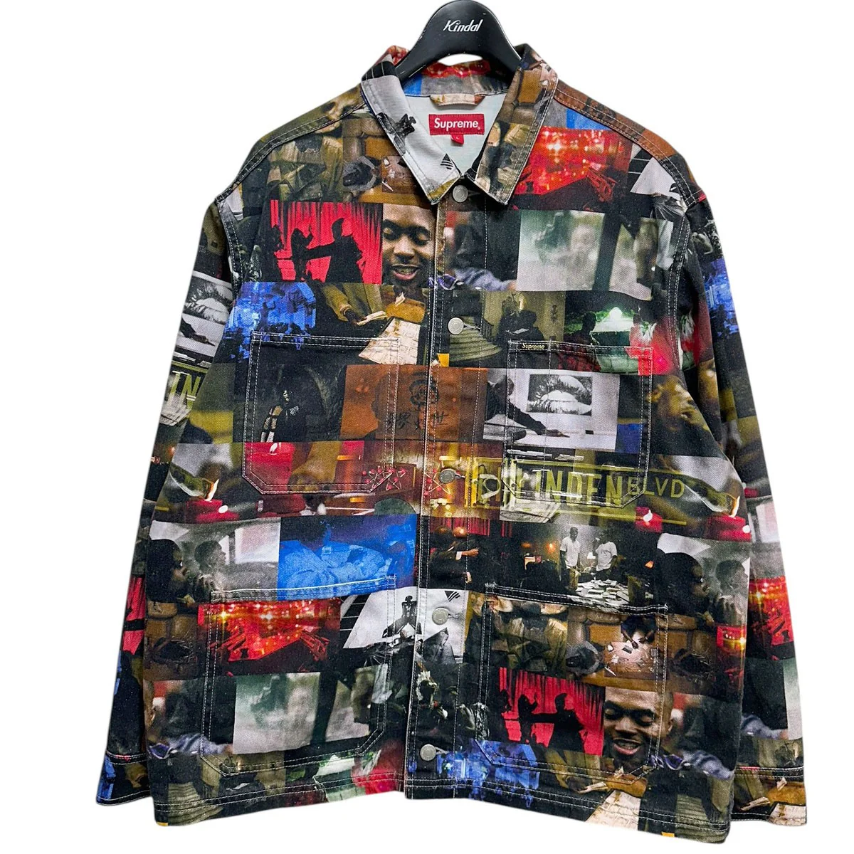 21AWNas and DMX Collage Denim Chore Coat総柄デニムジャケット コート