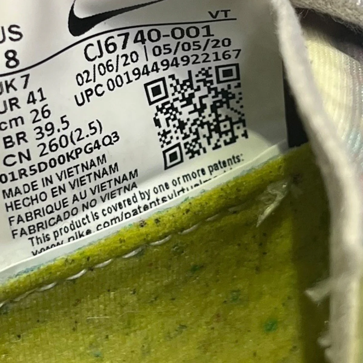 AIR VAPORMAX 2020 FK スニーカーCJ6740-001 - Image 6