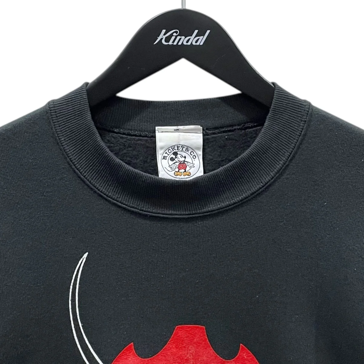 90s 逆さまミッキー 裏起毛スウェットトレーナー Mickey mouse black print sweat made in USA - Image 3