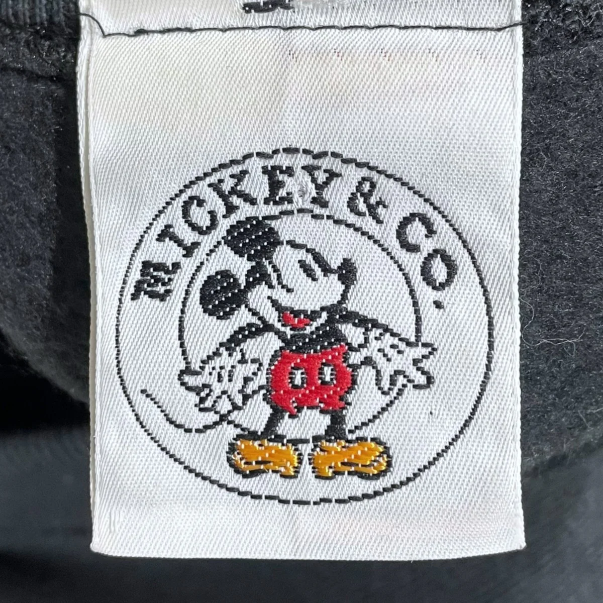 90s 逆さまミッキー 裏起毛スウェットトレーナー Mickey mouse black print sweat made in USA - Image 7
