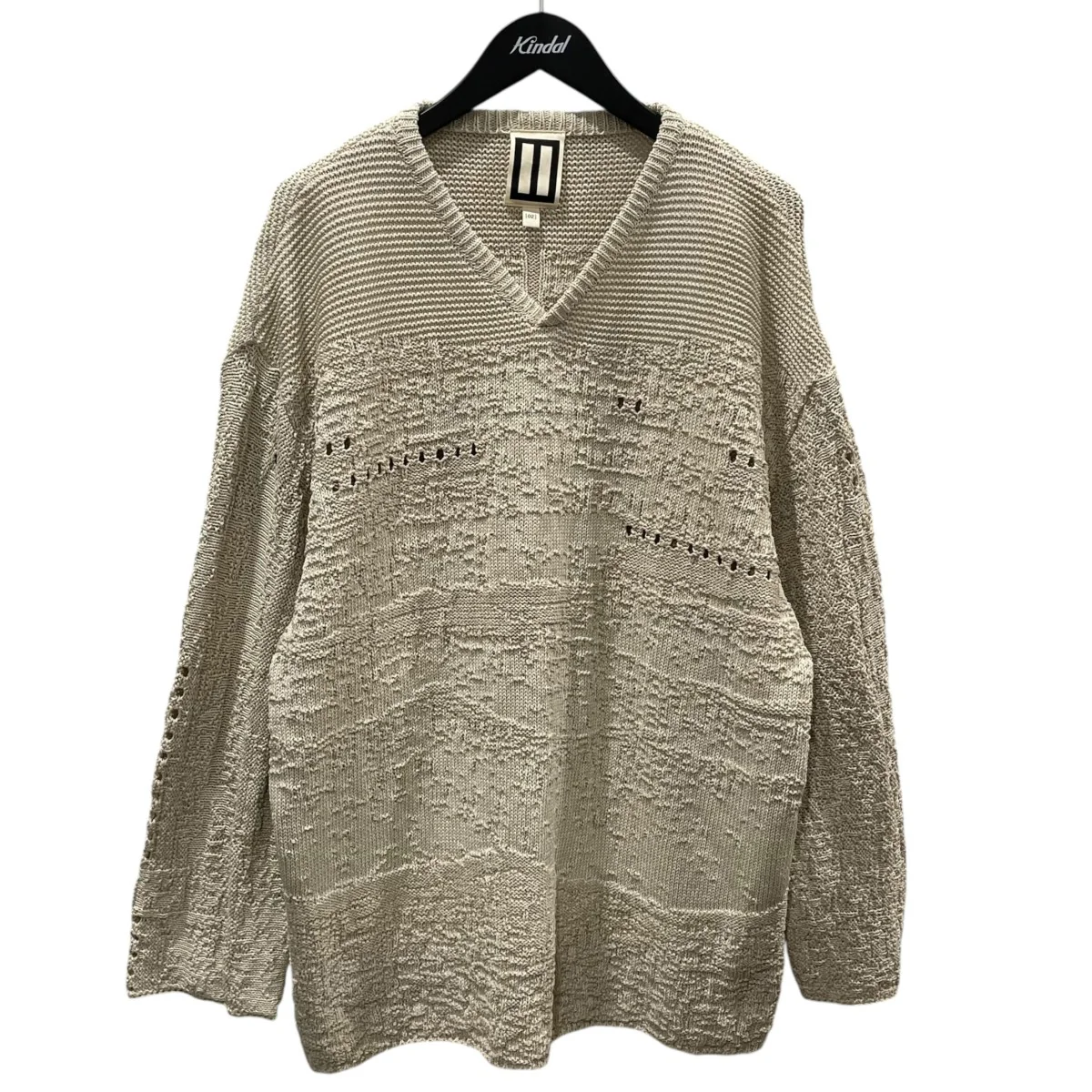 26SS Vネックニットセーター Cooper Knit Long Sleeve Pullover クーパー ニットロングスリーブプルオーバー