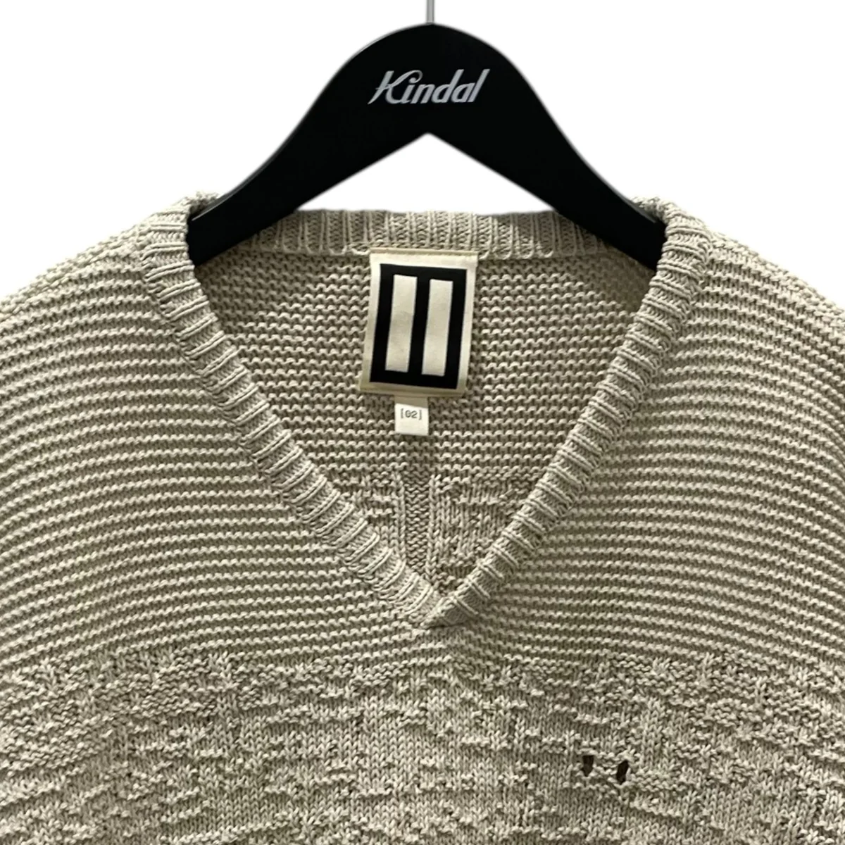 26SS Vネックニットセーター Cooper Knit Long Sleeve Pullover クーパー ニットロングスリーブプルオーバー - Image 3