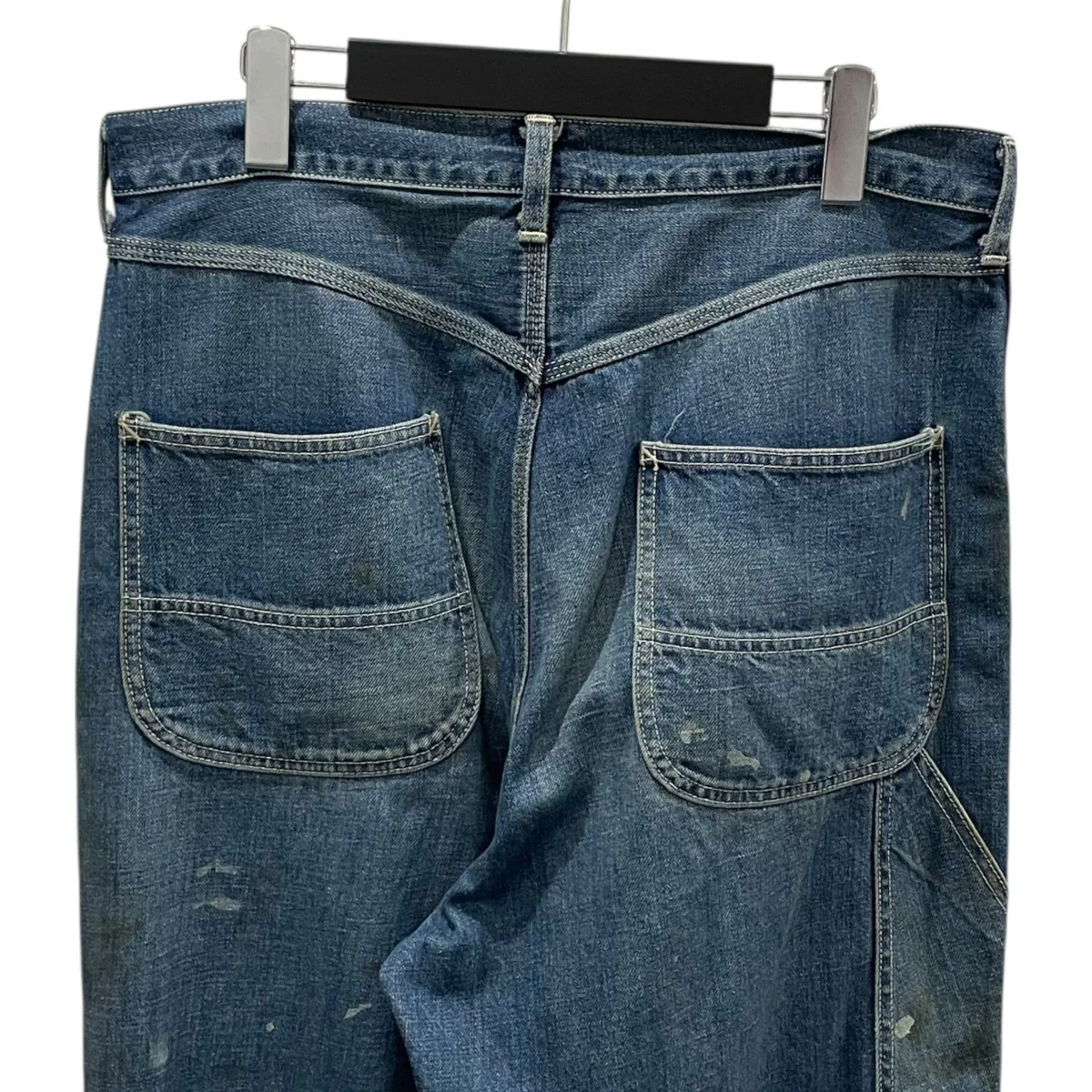 ペインターデニムパンツ RECYCLED WASTE SUVIN COTTON YARN 11．5oz． DENIM PAINTER PANTS VINTAGE WASHED GL42474H - Image 4
