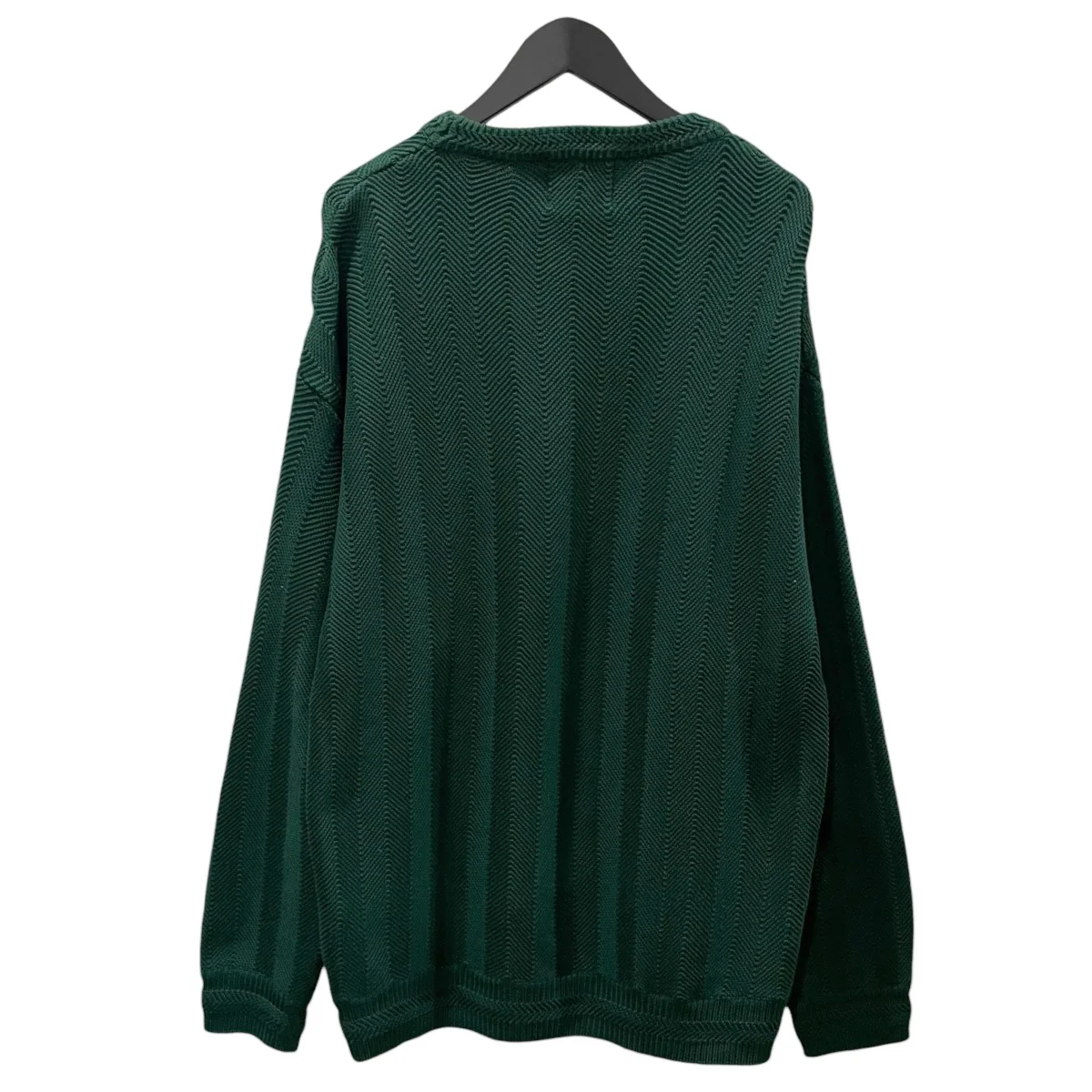 ヘリンボーン コットンニットセーター Herringbone Cotton Knit Sweater - Image 2