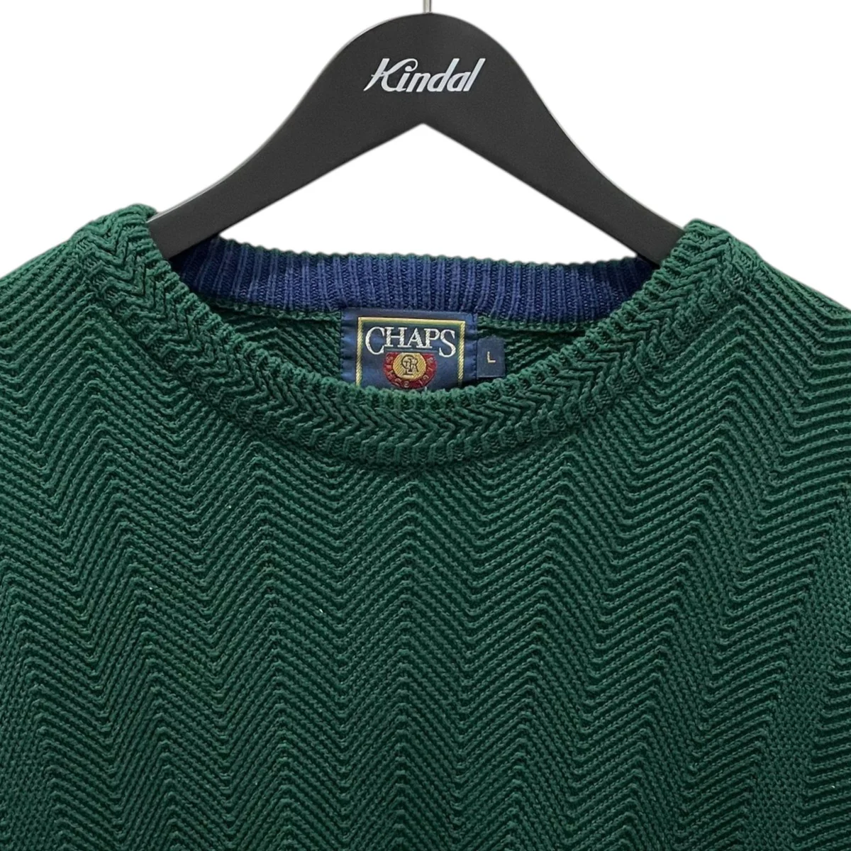 ヘリンボーン コットンニットセーター Herringbone Cotton Knit Sweater - Image 3