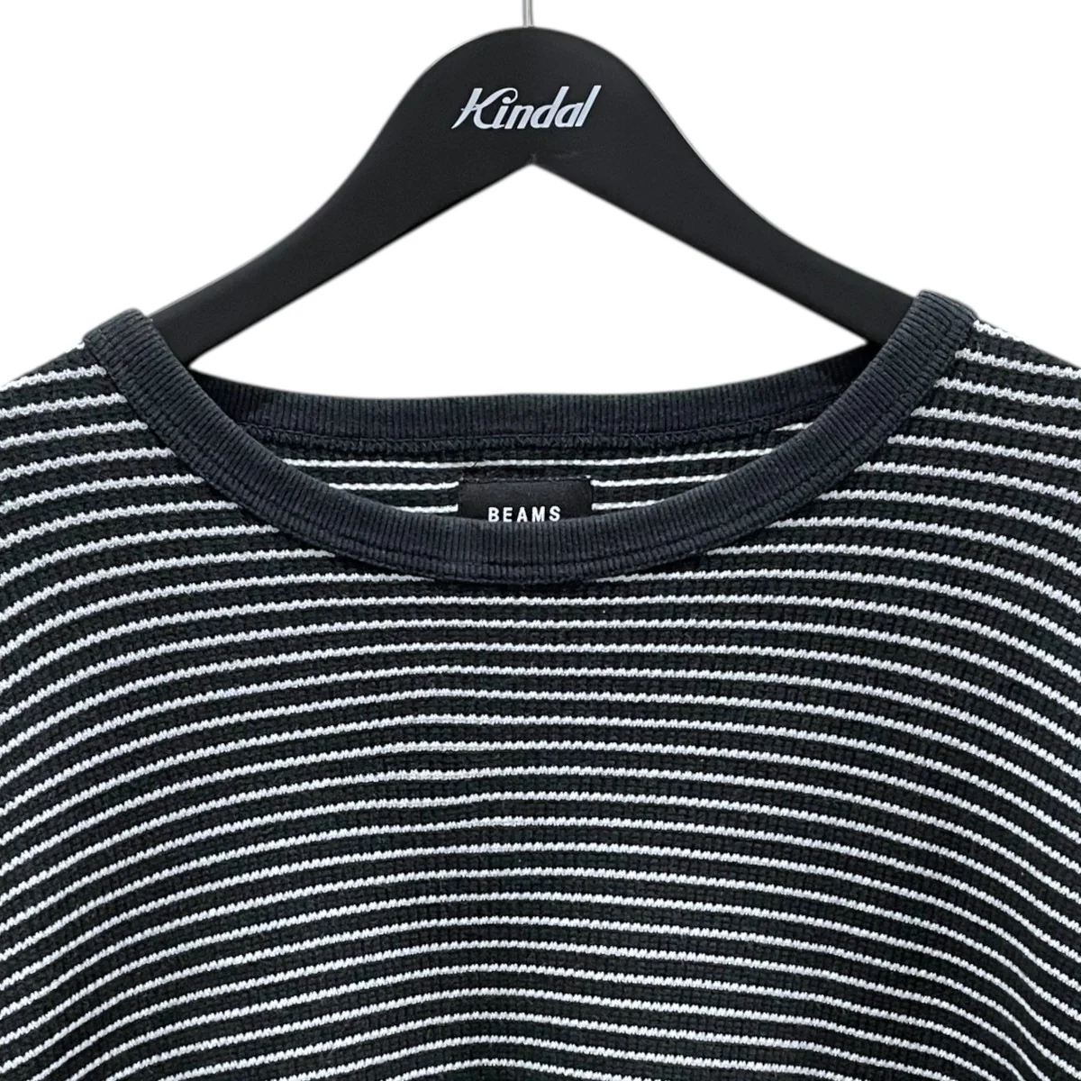 ボーダー柄サーマル長袖カットソー Stretch Loose Crew Neck Thermal ストレッチ ルーズ クルーネック サーマル 11-14-0117-458 - Image 3