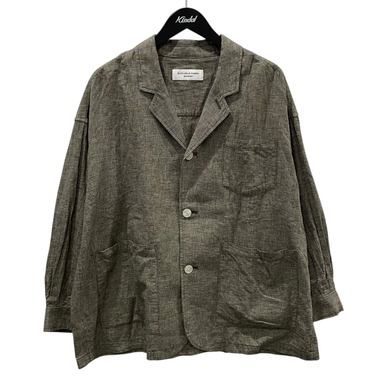 24SS チェック柄ジャケット Stripe Check Big Jacket ストライプ チェック ビッグ ジャケット 13-16-0040-803