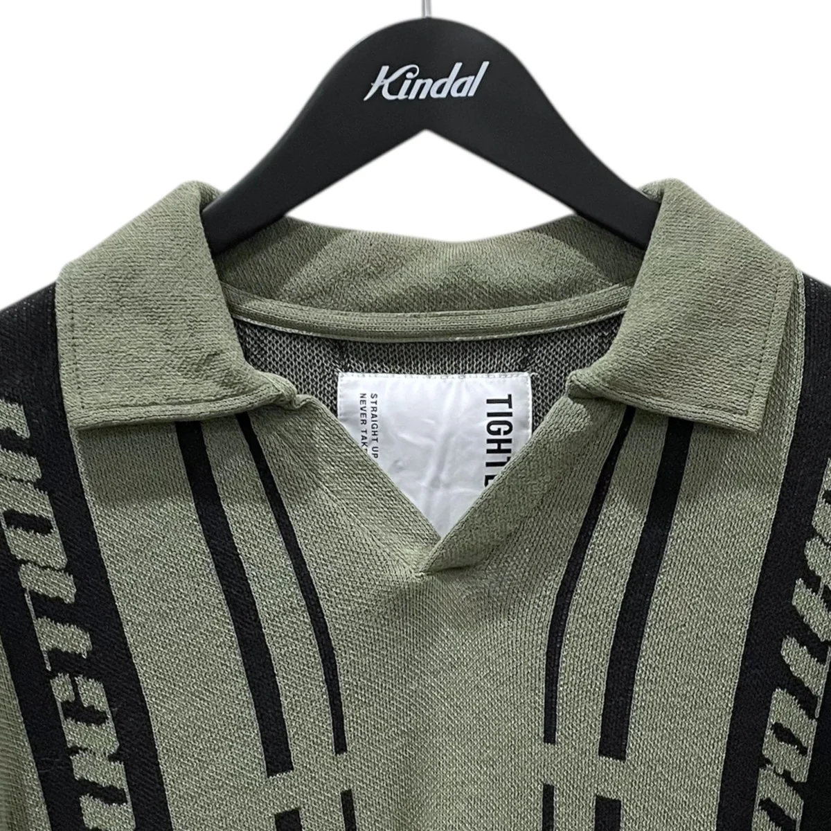 24SS 半袖ニットポロシャツ STRIPE KNIT OPEN POLO ストライプニットオープンポロ SU24-KN01 - Image 3