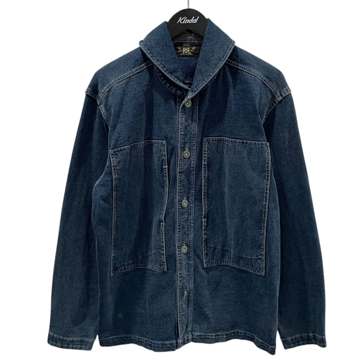 ラウンドカラーインディゴ染めジャージージャケット JERSEY DECK JACKET ジャージー デッキ ジャケット 782733454001