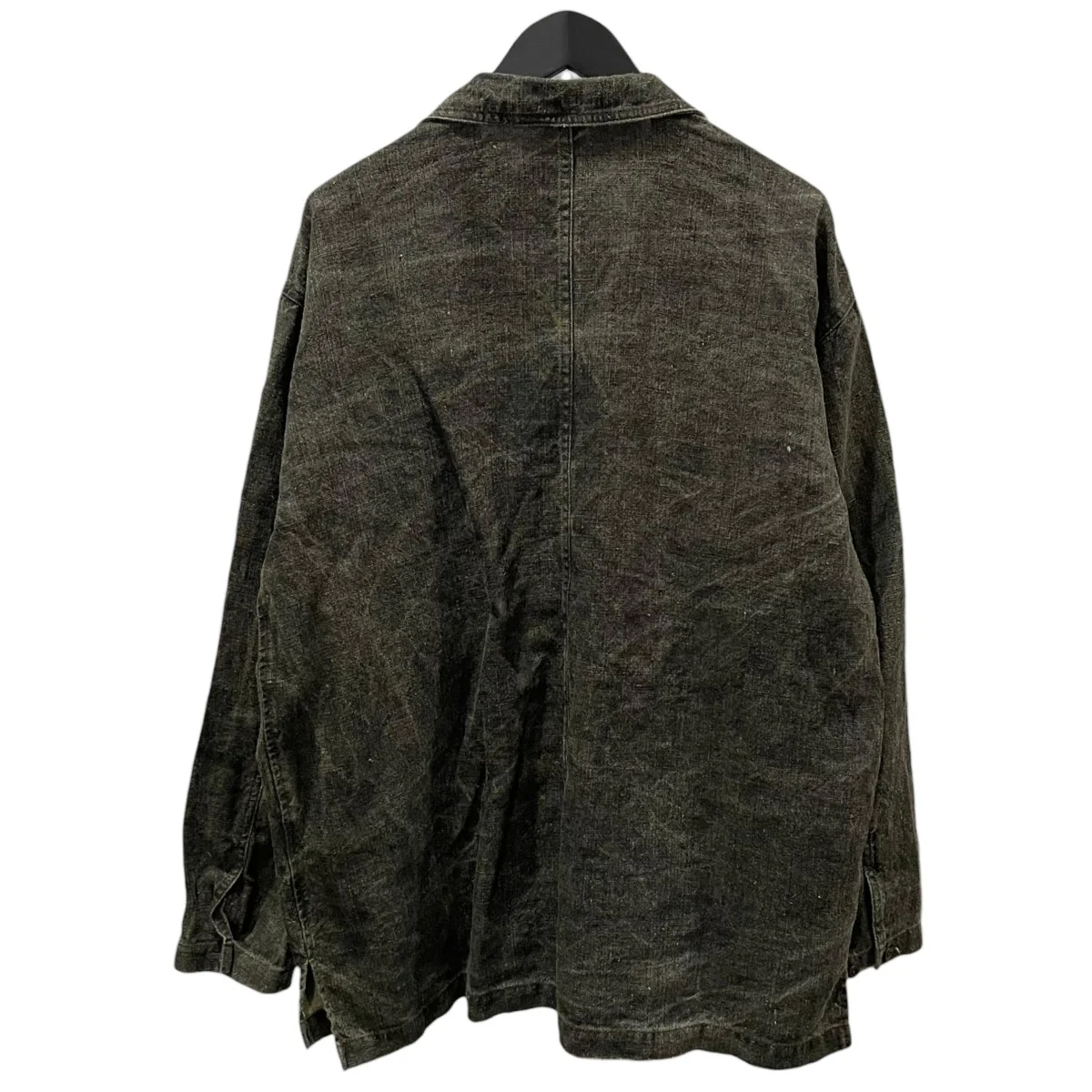 26SS チャイナシャツジャケット Color Linen Ink Coating Shirt カラーリネン 墨コーティング シャツ 02261-0042 - Image 2