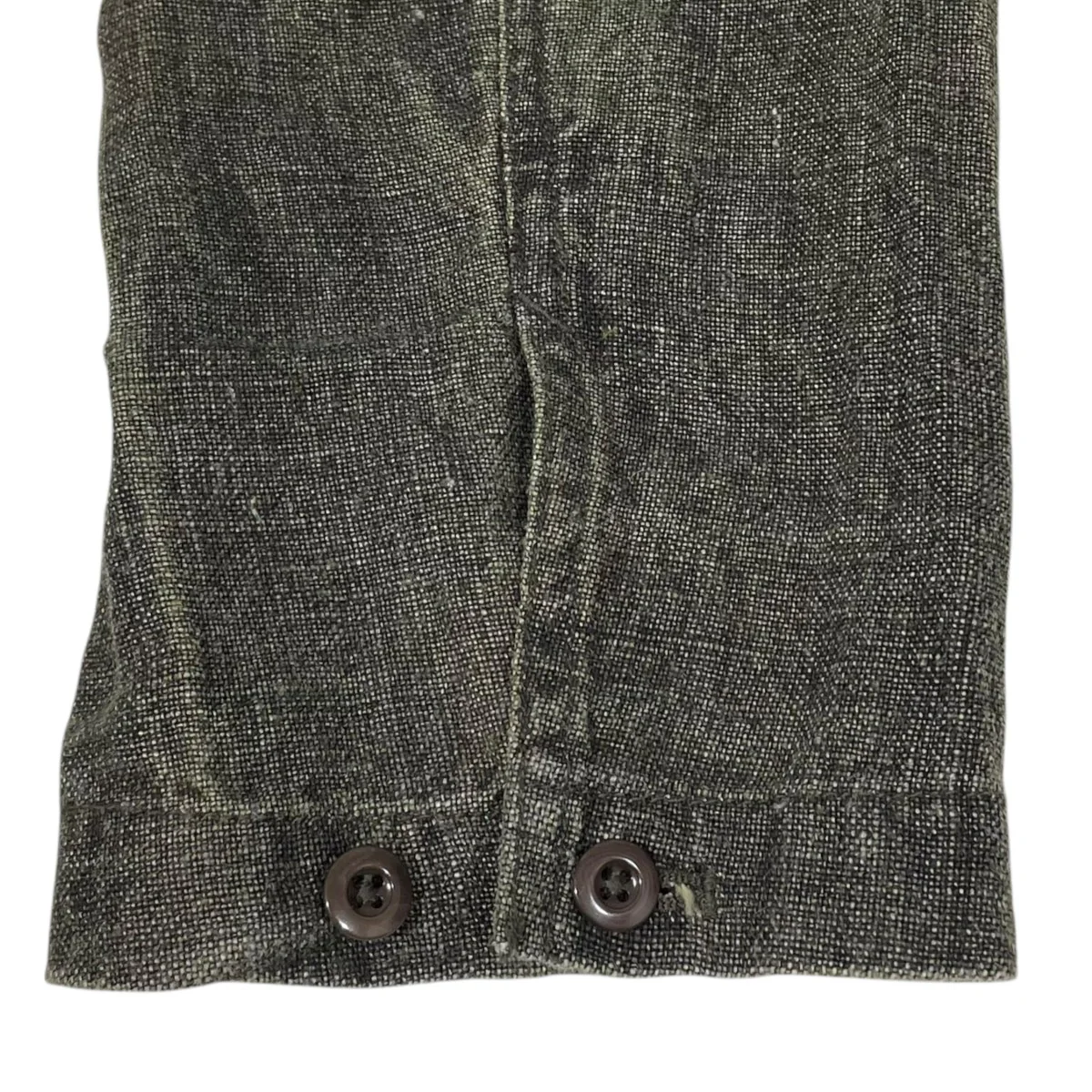 26SS チャイナシャツジャケット Color Linen Ink Coating Shirt カラーリネン 墨コーティング シャツ 02261-0042 - Image 5