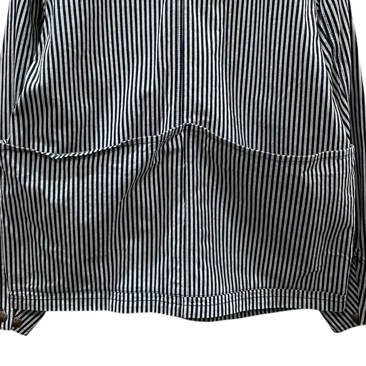 ヒッコリーストライプ柄ノーカラージャケット Hickory Engineer Jacket ヒッコリーエンジニアジャケット 700080925 - Image 5