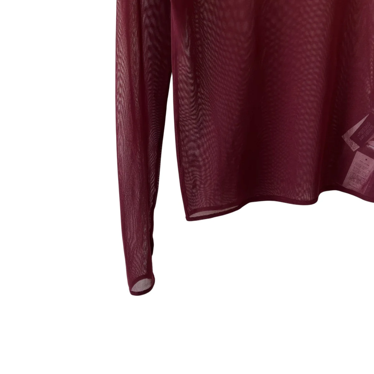 TULLE TIGHT OPEN SHOULDER T-SHIRTシアーカットソーLL-T19-946 - Image 4