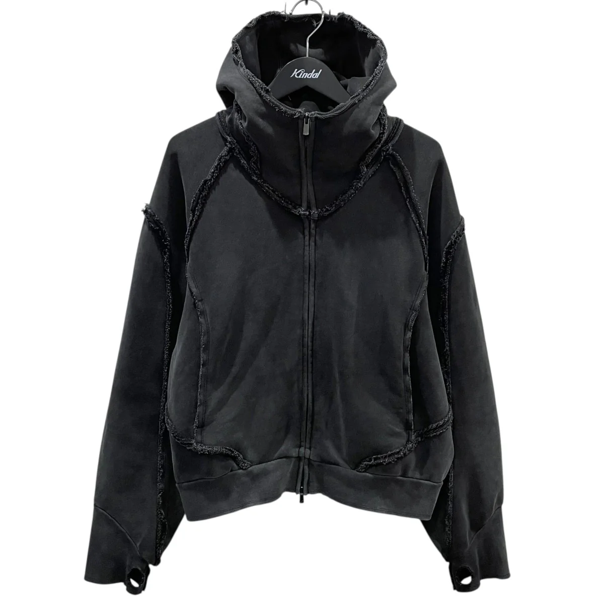 25SS ダメージ加工ジップアップパーカー STRONG 005 BROKEN HOODIE