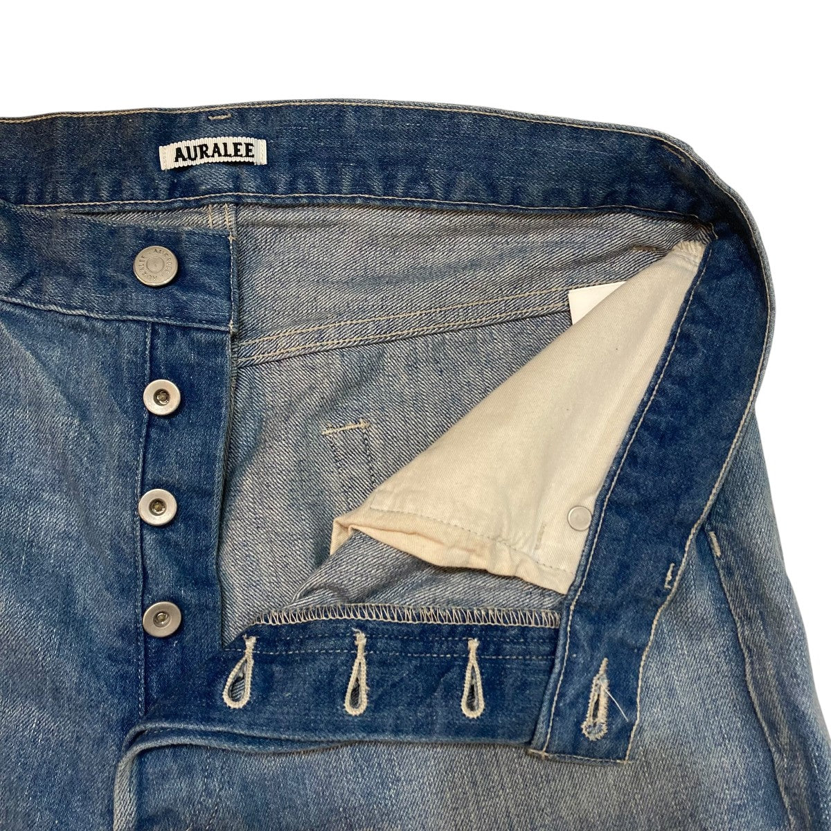 SELVEDGE FADED LIGHT DENIM WIDE PANTS デニムパンツ A25SP03DE - Image 3