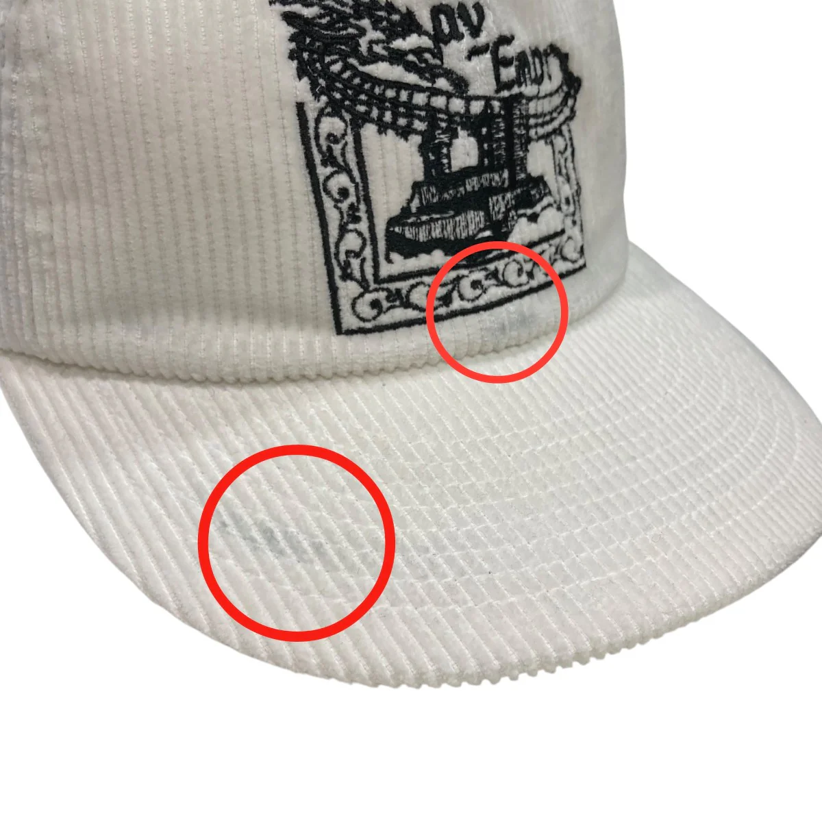 DRAGON CASTLE CAP WHITEコーデュロイキャップCES28G05 - Image 8