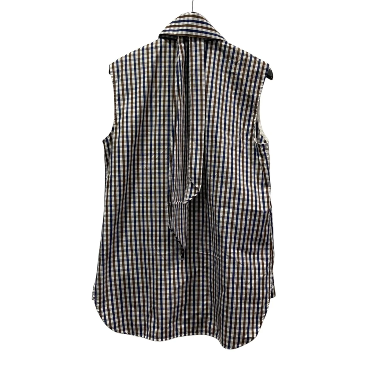 SLEEVELESS TIE BL M．GINGHAMノースリーブブラウスMB231-5012 - Image 2