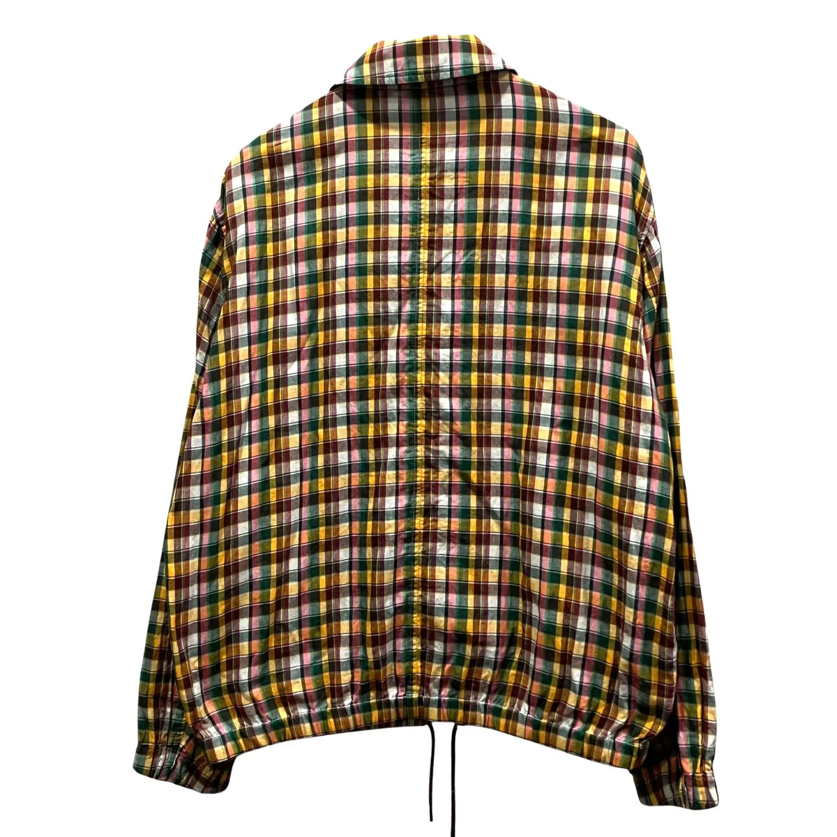 GIZA LIGHT WEIGHT DOUBLE-CLOTH ZIP BLOUSON MIX MADRAS CHECKマドラスチェックジャケットA22SB01GN - Image 2