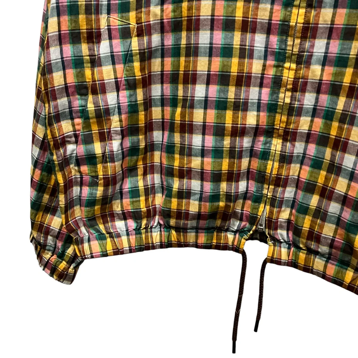 GIZA LIGHT WEIGHT DOUBLE-CLOTH ZIP BLOUSON MIX MADRAS CHECKマドラスチェックジャケットA22SB01GN - Image 5