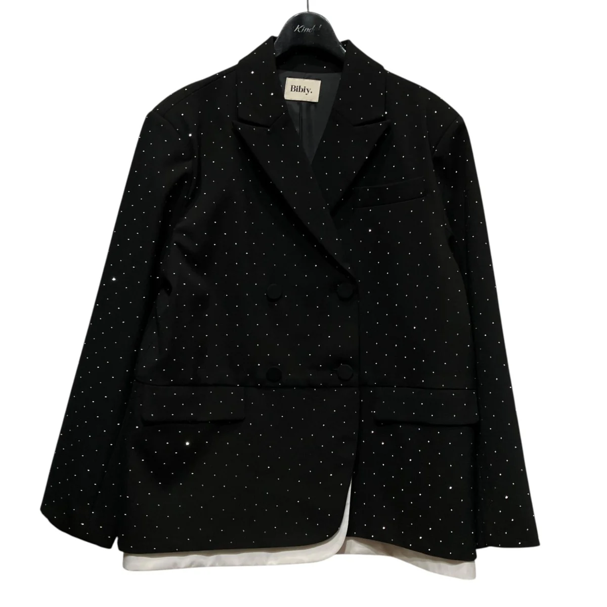 Jewel JacketラインストーンダブルジャケットB31-JK015BKF