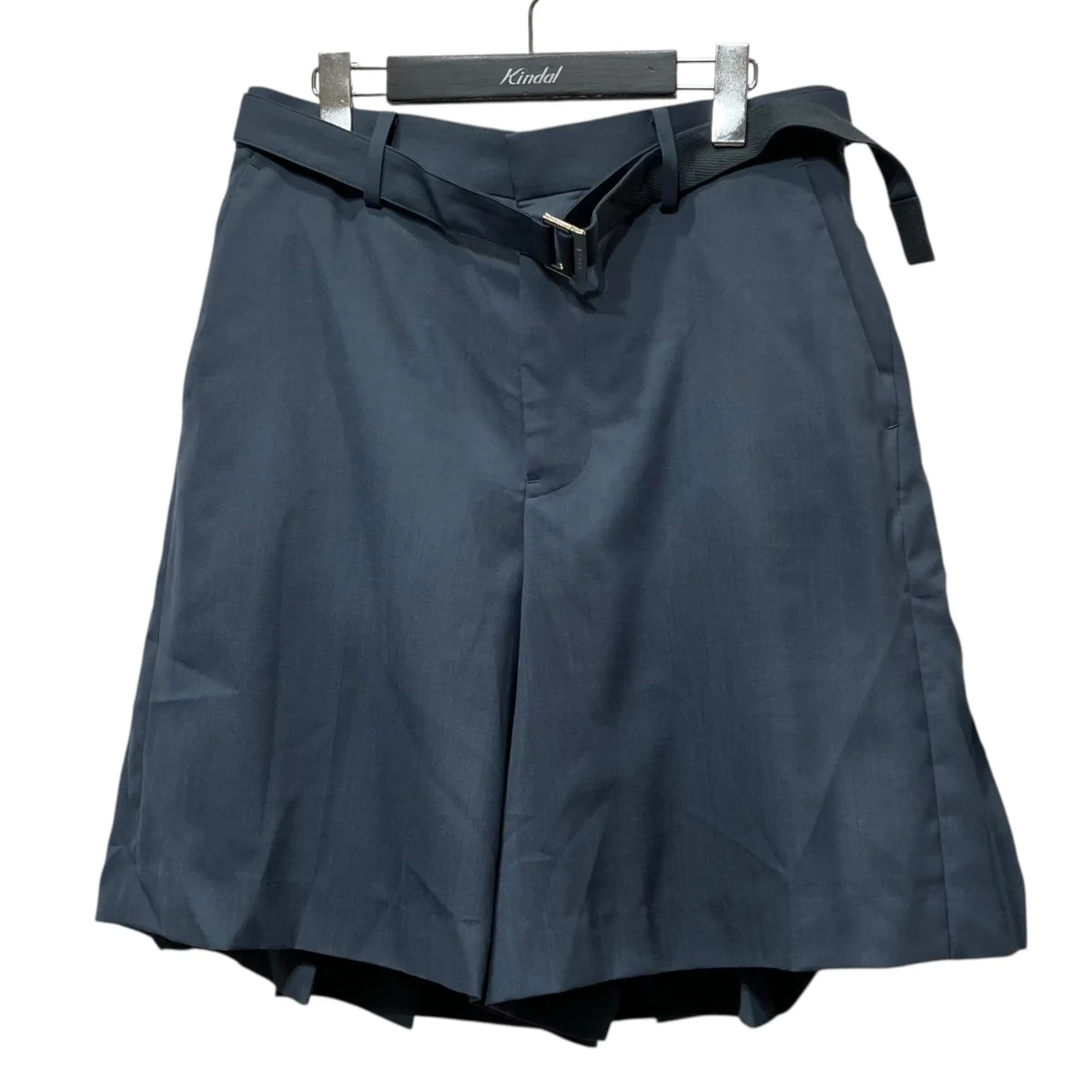 プリーツ加工ベルテッドショートパンツ25-03589M