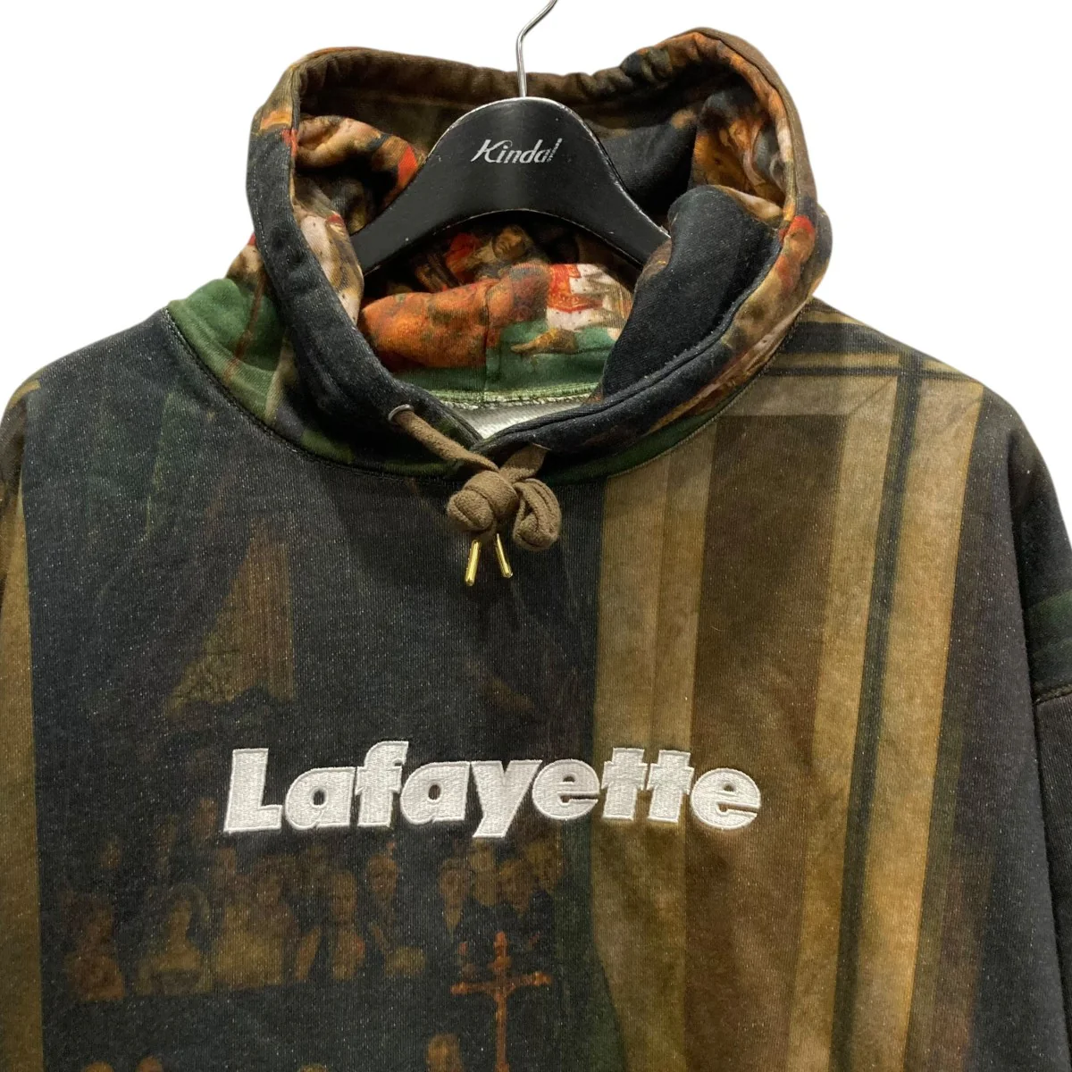 THE CORONATION ALLOVER Lafayette LOGO HOODED SWEATSHIRTロゴ刺しゅうフーテッドパーカーLA210506 - Image 3