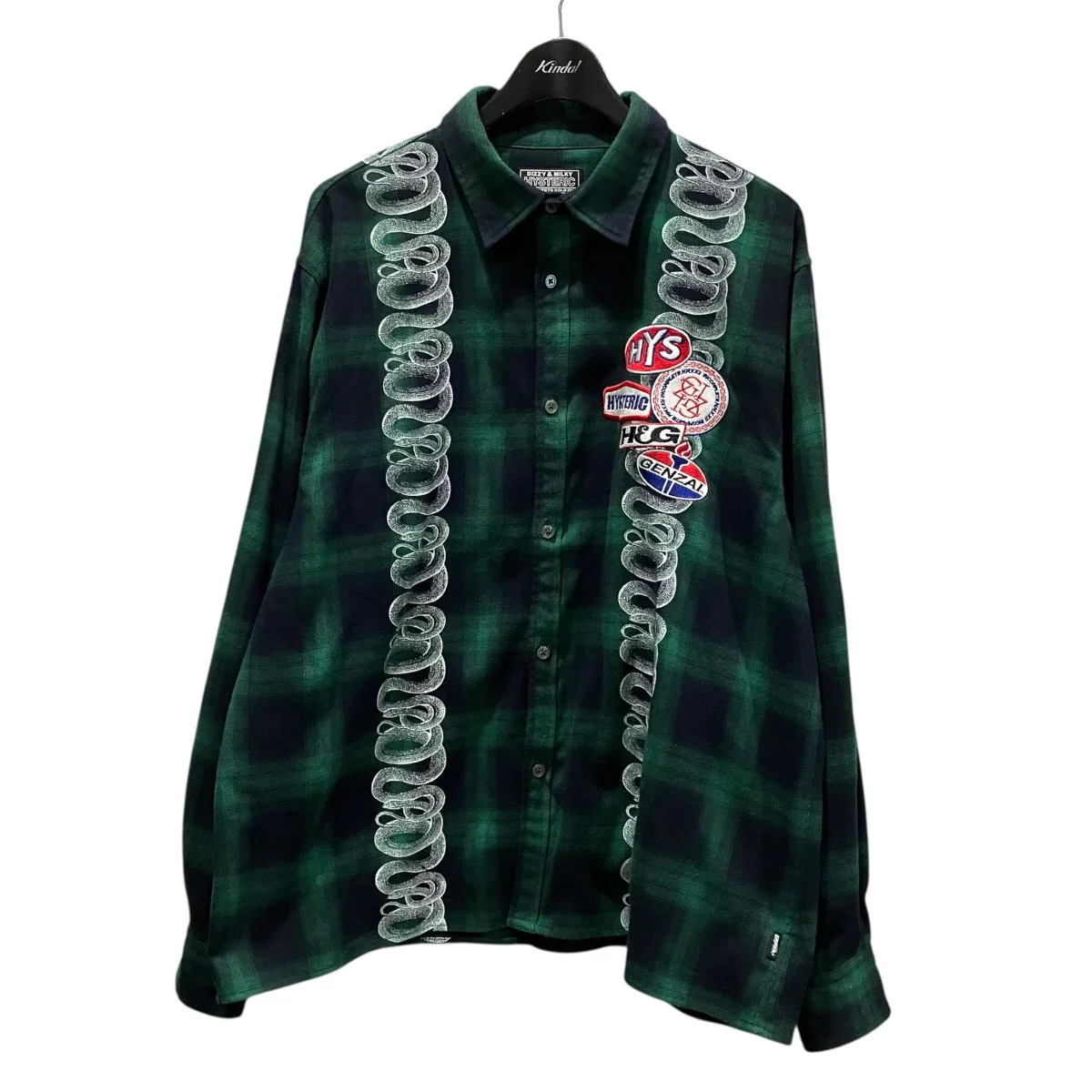 SNAKE SHIRTチェックシャツGZ1290