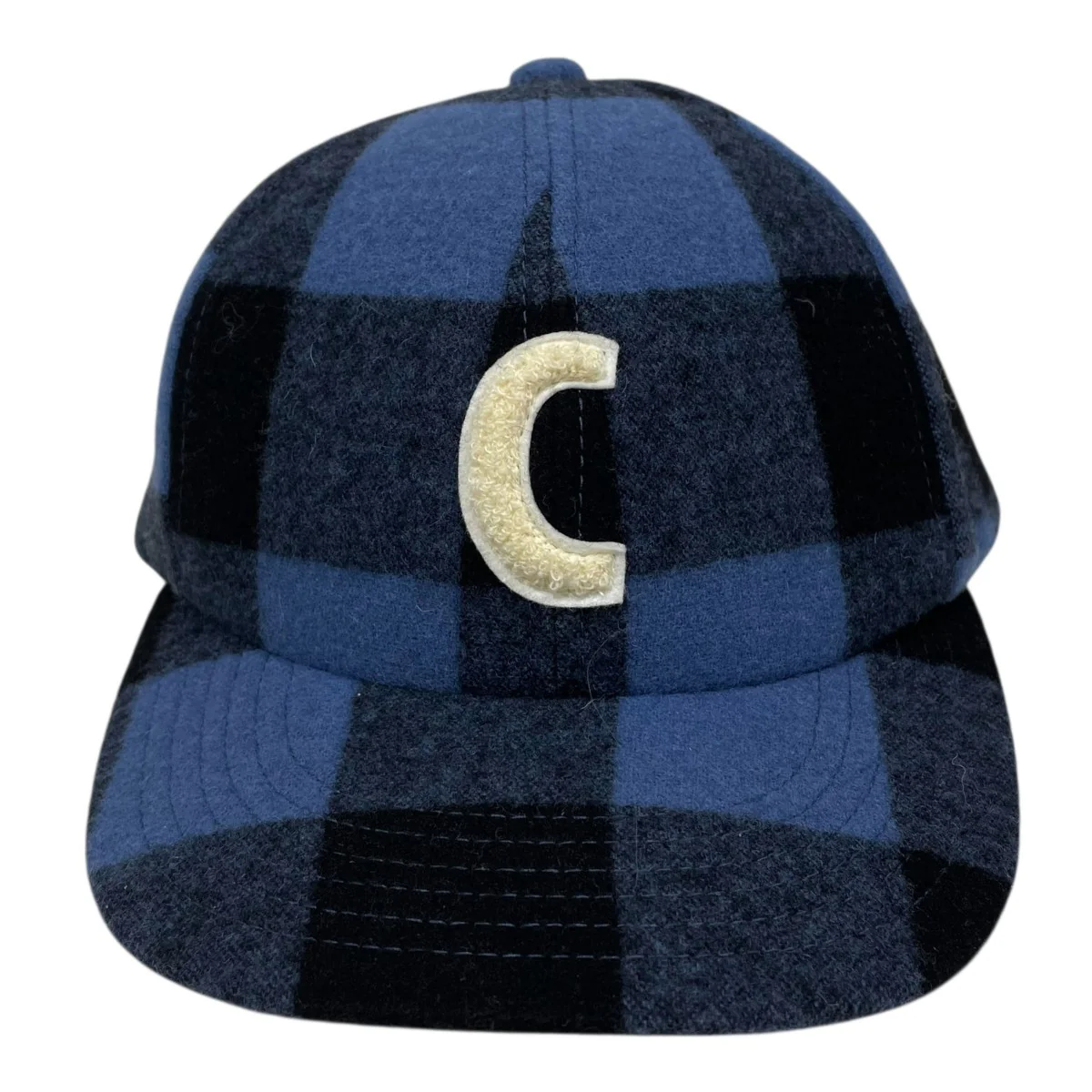チェック柄ベースボールキャップ Wool cap ウールキャップ - Image 2