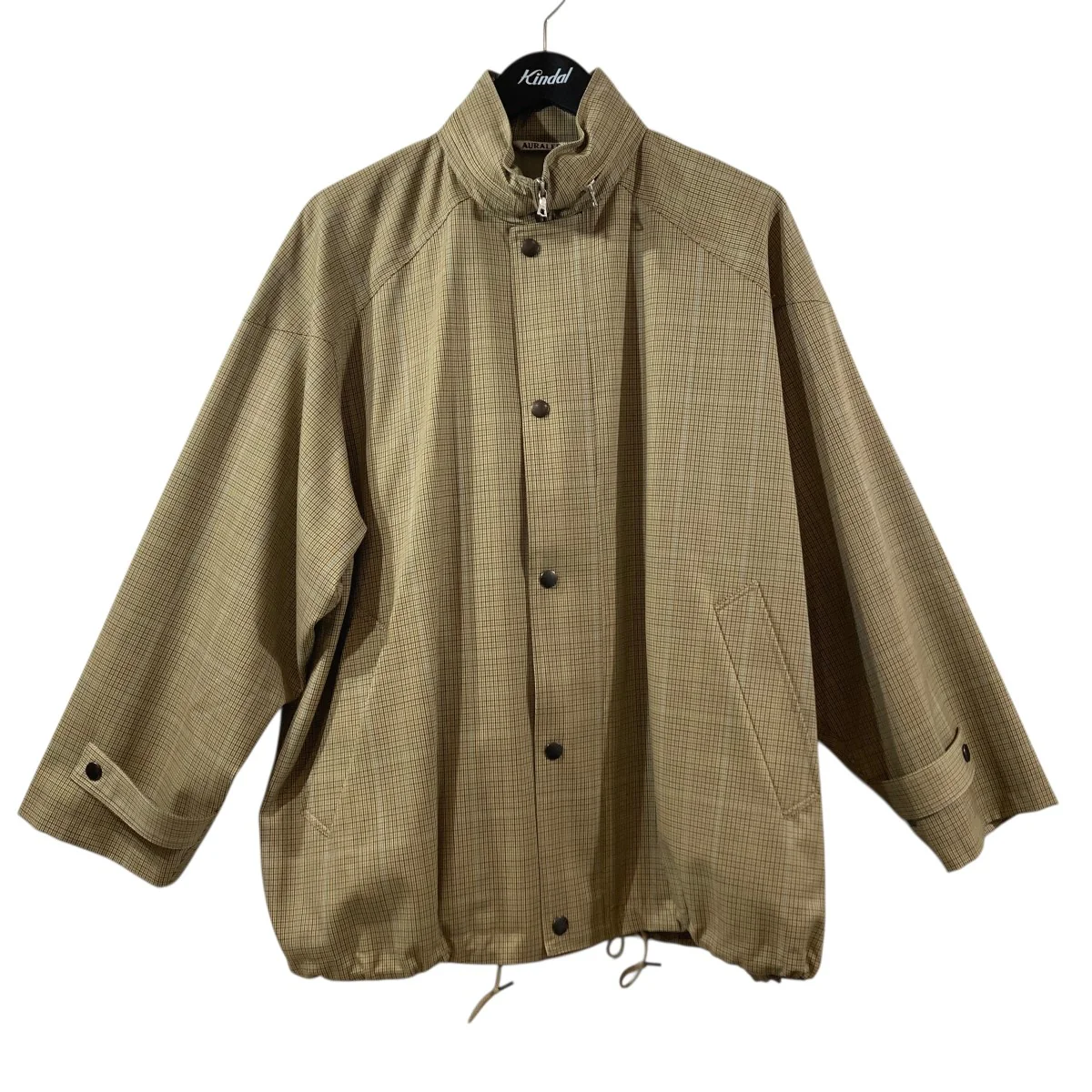 LIGHT WOOL MOHAIR BLOUSONチェックブルゾンジャケットA8AB05LW
