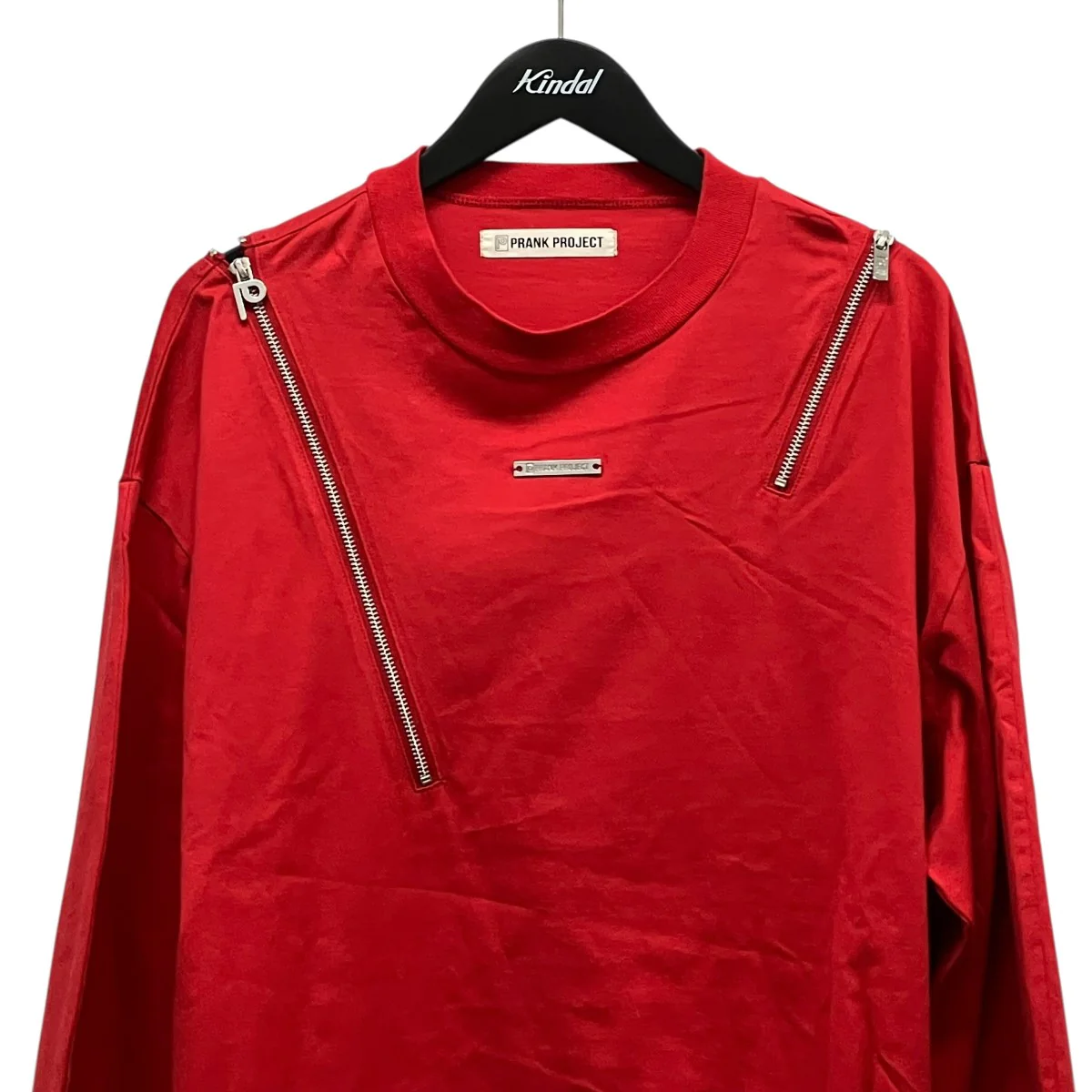 Asymmetric Draped Zip Topジップデザインカットソー31251415104 - Image 3