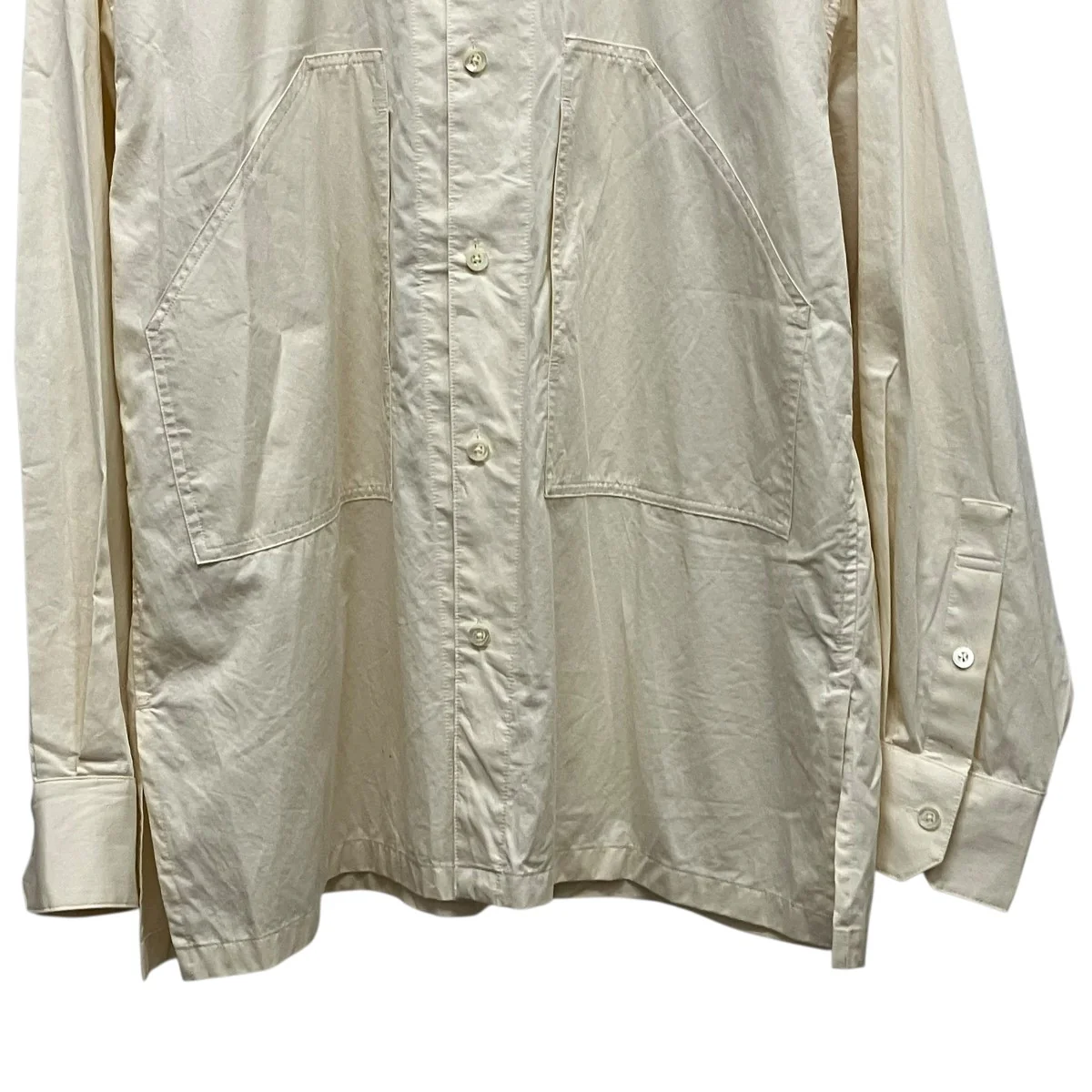 WIDE POCKETS SHIRT BLOUSONレギュラーカラー長袖シャツIH-23SS-B020-CSS - Image 4